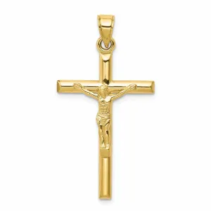 10k Yellow Gold Polished Crucifix Charm Pendant