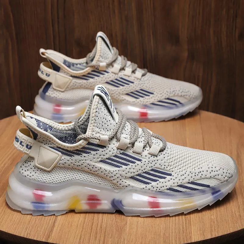 2023 Summer Breathable Jelly Rainbow Sole Mesh Sneakers