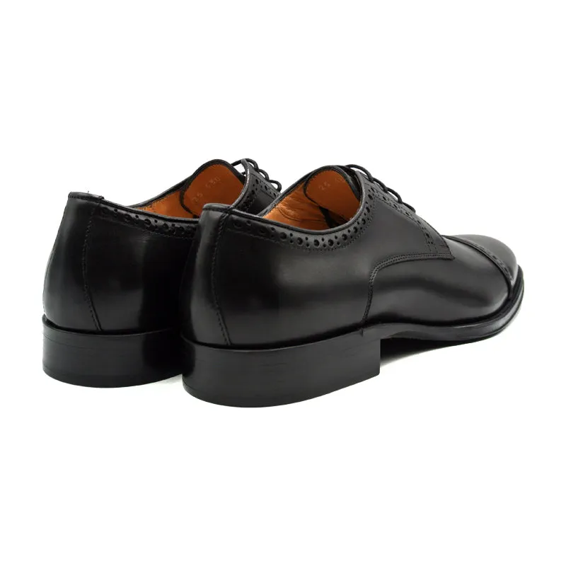 25-530-BLK GIOVANNI Italian Calfskin Lace Up, Black Size 10