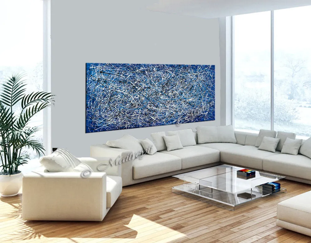 Abstract Angel Paintings | Jackson Pollock Style | Large Modern Art - Luxurious Style -7