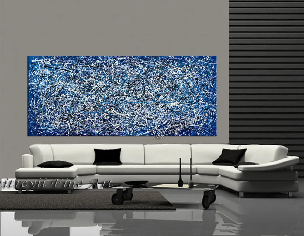 Abstract Angel Paintings | Jackson Pollock Style | Large Modern Art - Luxurious Style -7