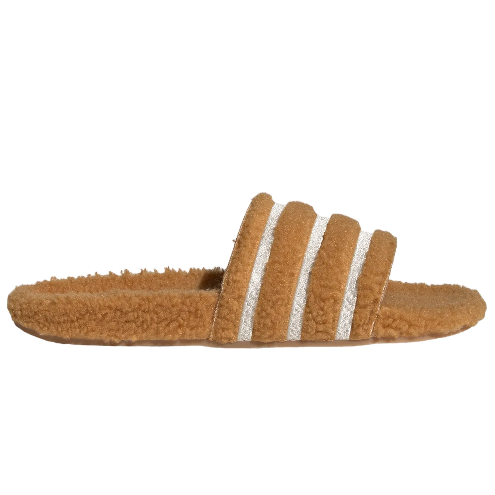 adidas Originals Adilette Cozy Fluffy Slides - Mesa Brown