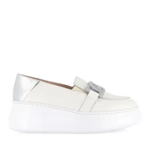 AMAS A-2634 - OFF WHITE/SILVER LEATHER