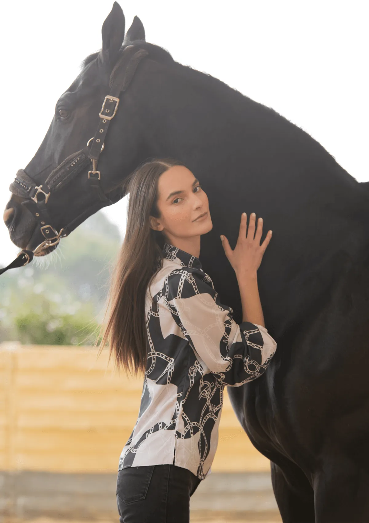 Aurora Blouse | Saddlery Print | Noirtaupe