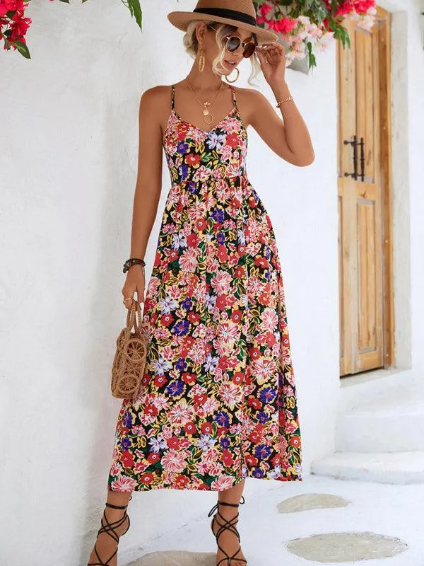 Backless Floral Maxi Dress - A Chic and Stylish Essential for Every Woman