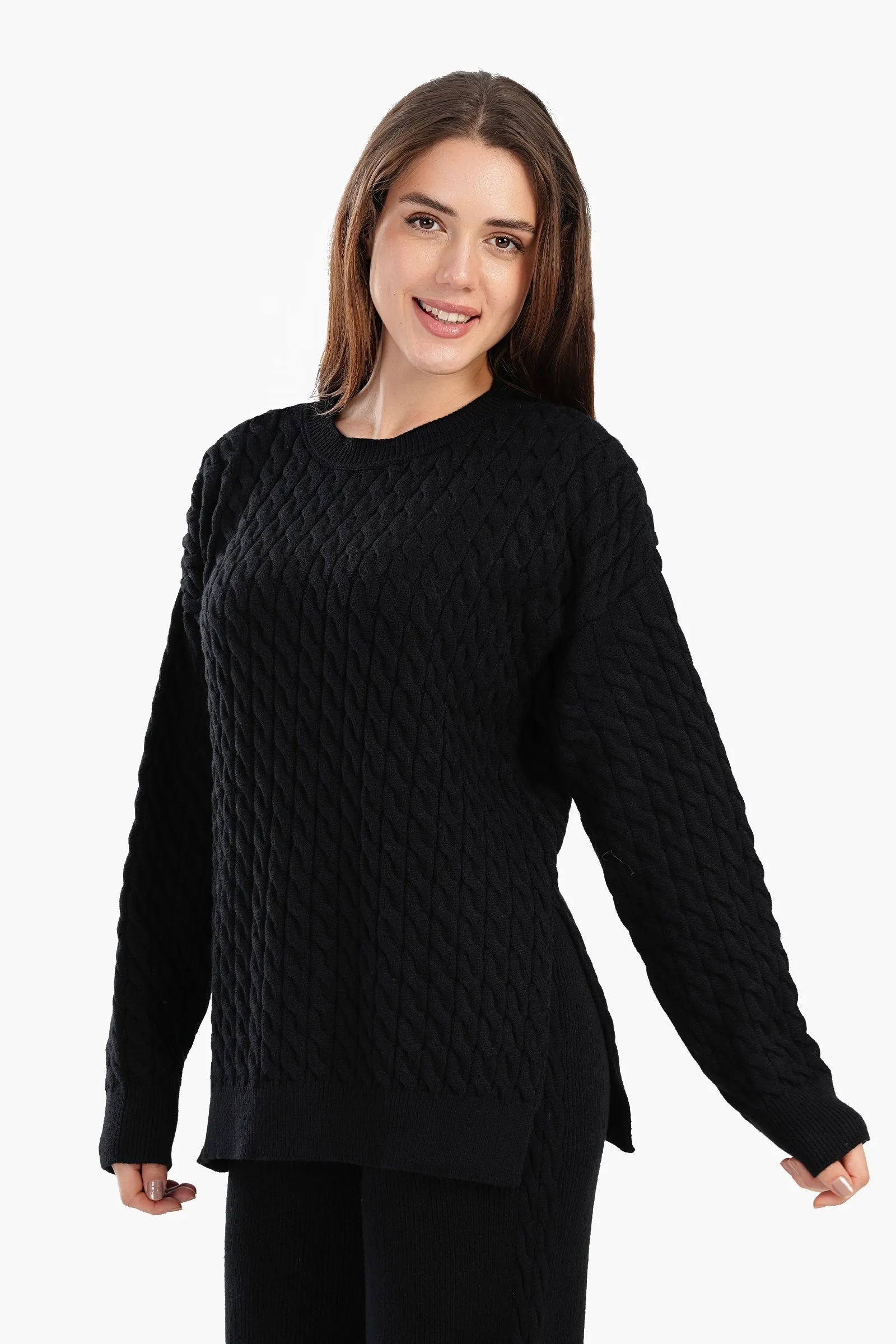 Cable Knitted Lounge Pullover