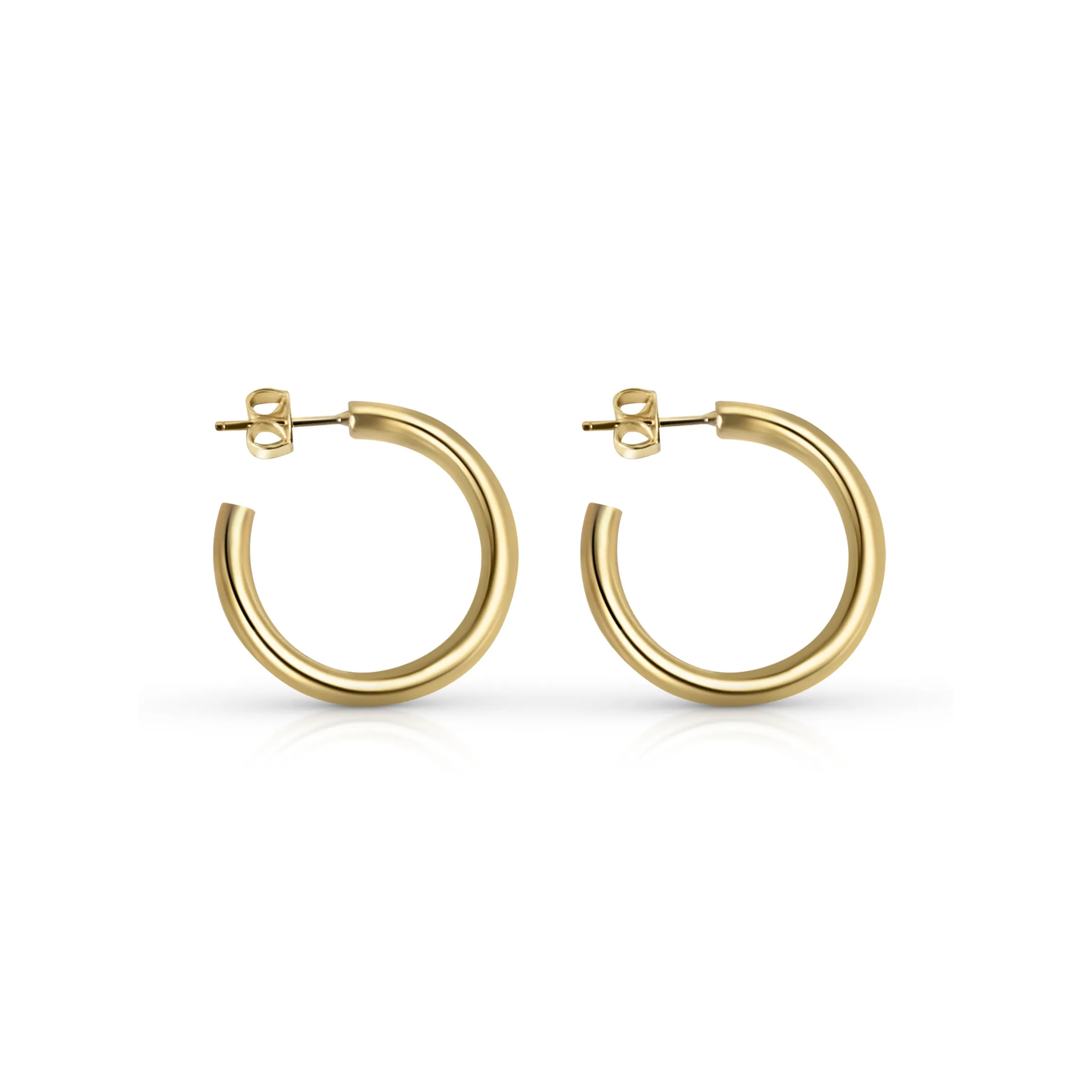 Classic Gold Hoop Earrings, Medium