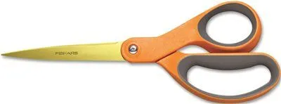 Classic Stainless Steel Scissors 8 Inch  Length Straight Orange