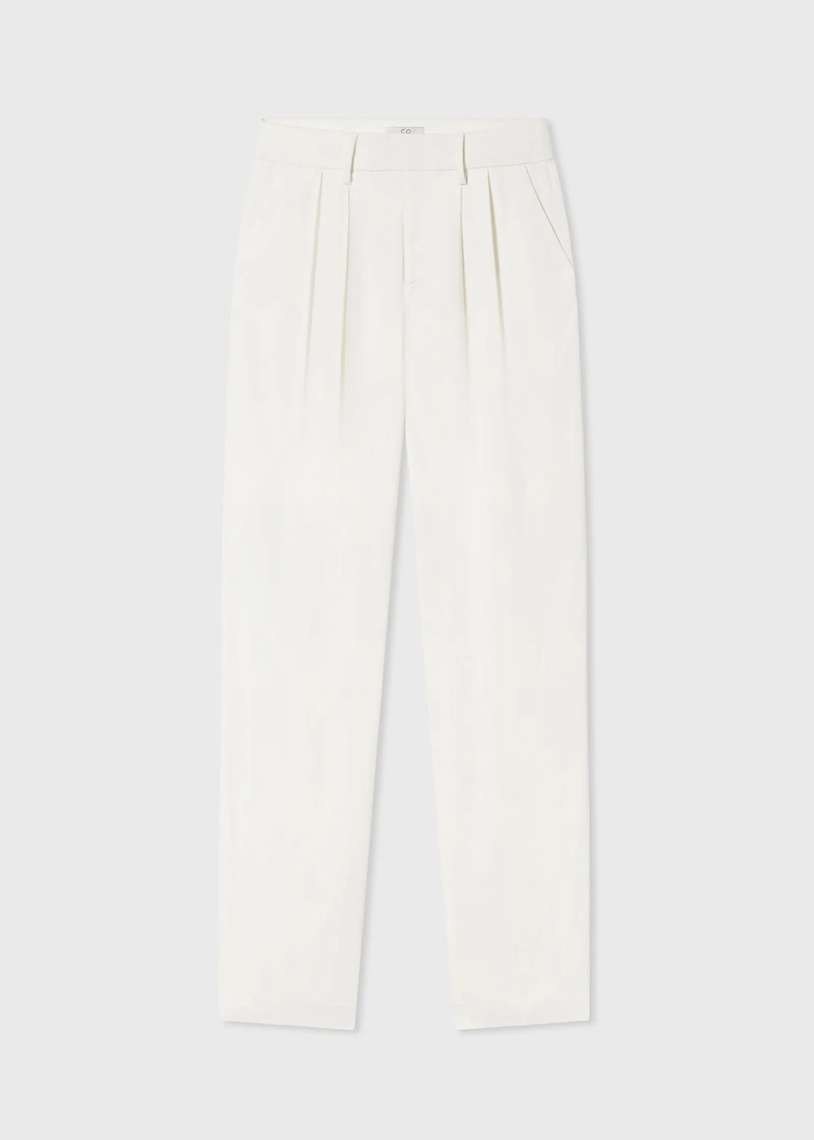 Classic Trouser in Stretch Viscose - Ivory