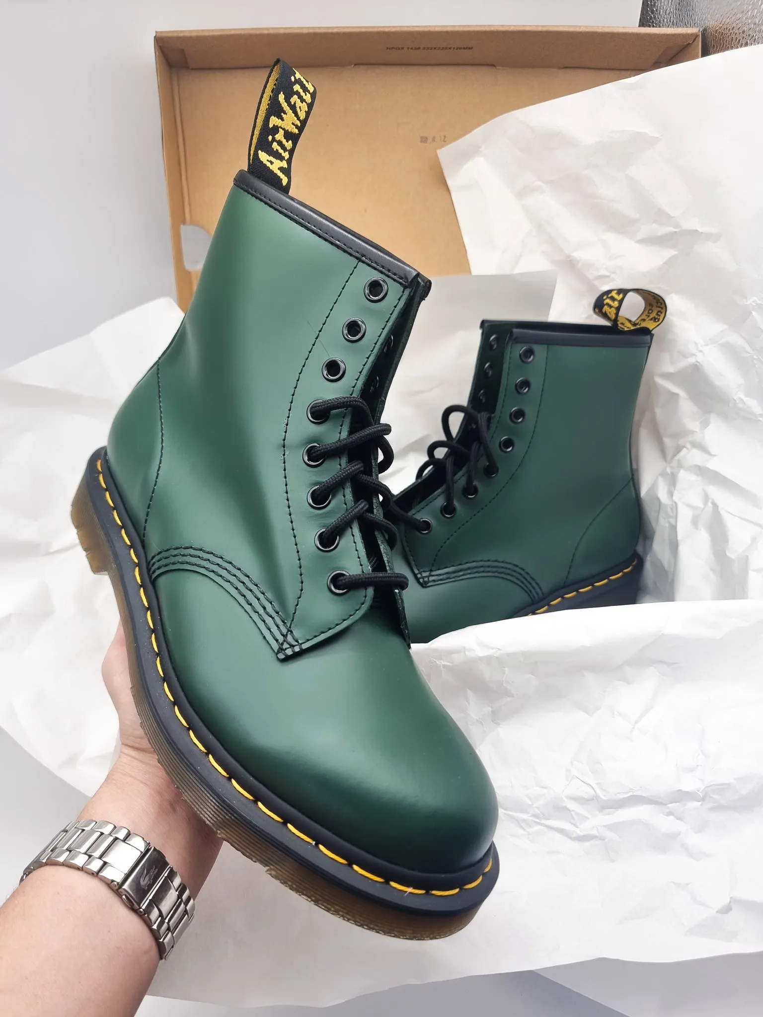 DR. MARTENS 1460 GREEN SMOOTH