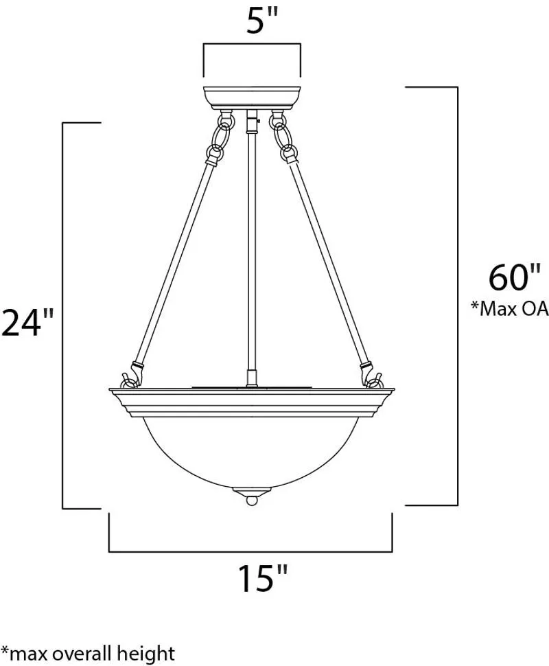 Essentials - 584x 15" Inverted Bowl Pendant