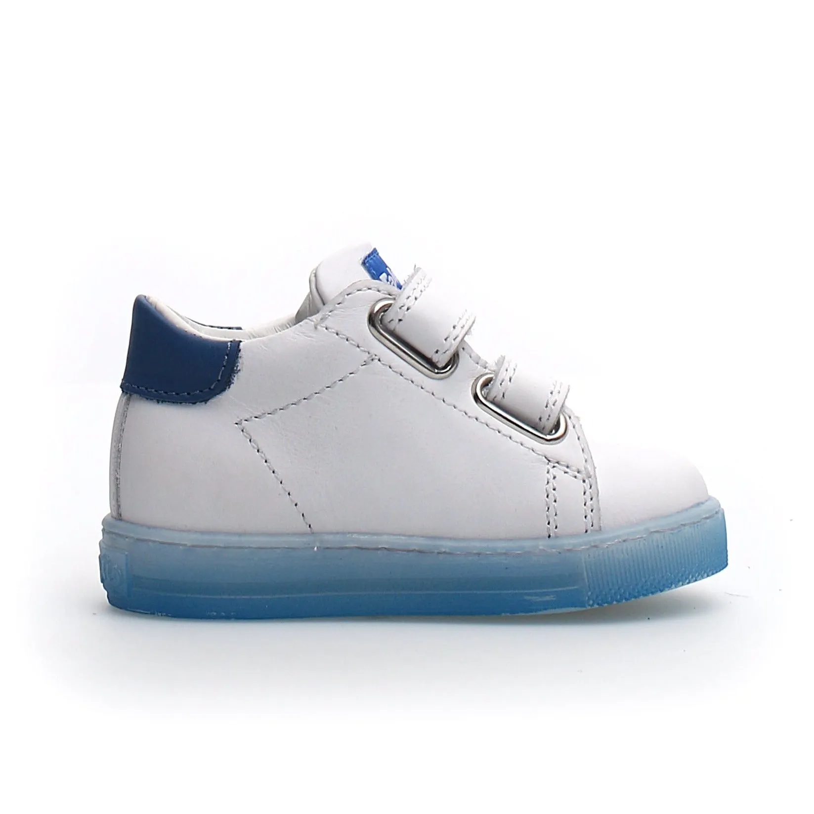 Falcotto Boy's and Girl's Sasha Vl Calf Fashion Sneakers - White/Azure