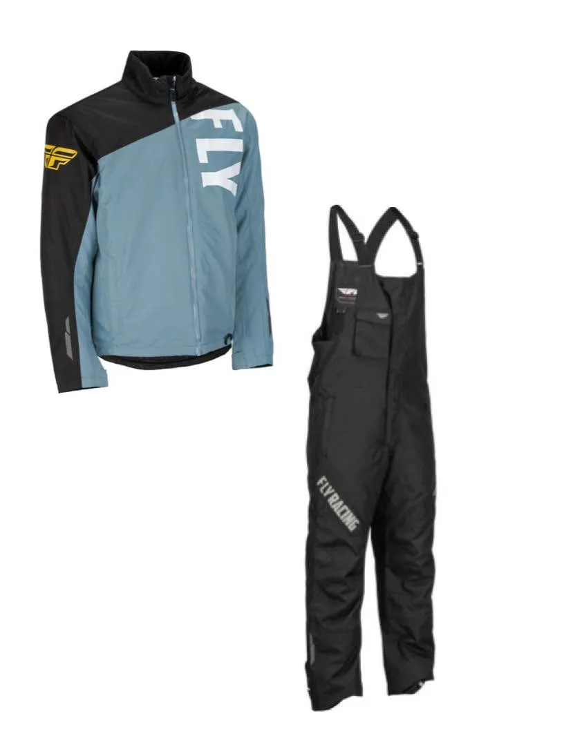 Fly Racing Aurora Snow Jacket/Bib Combo