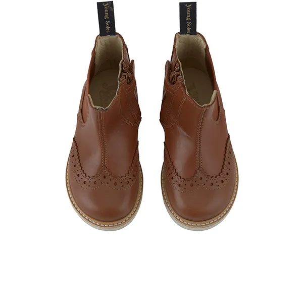 Francis Kids Chelsea Boot Chestnut Brown Leather