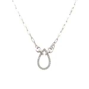 Gabriel & Co. White Gold DIamond Fancy Link Necklace