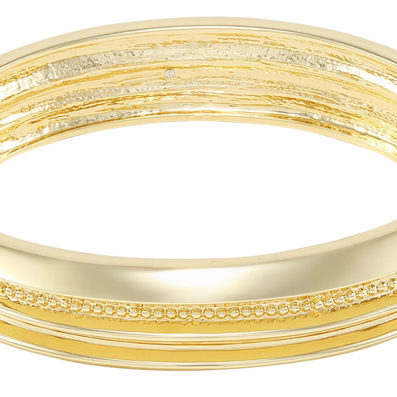 Goldtone Textured Hinge Bracelet