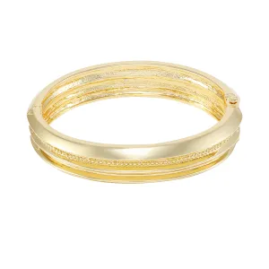 Goldtone Textured Hinge Bracelet