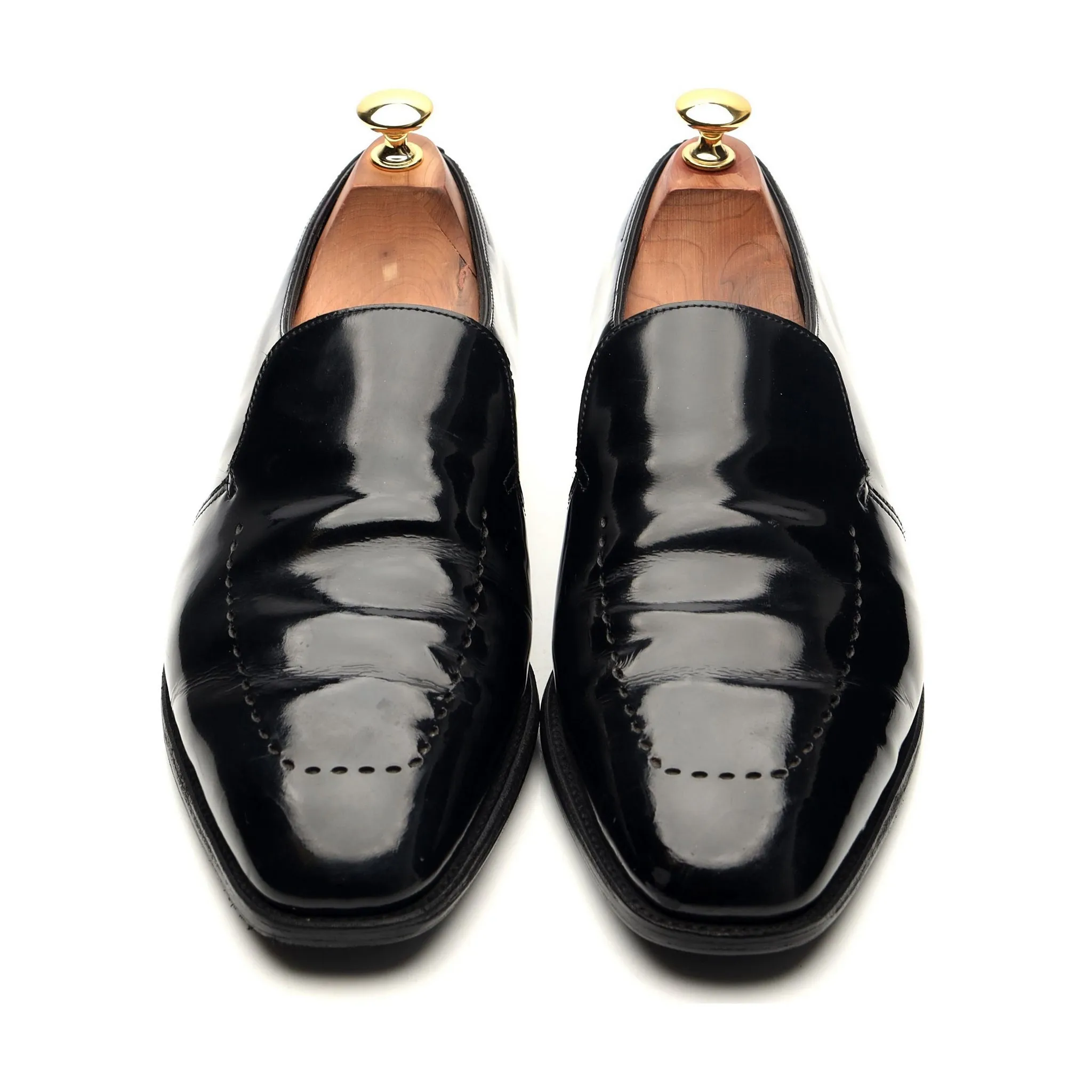 'Jive' Black Patent Leather Loafers UK 9 E