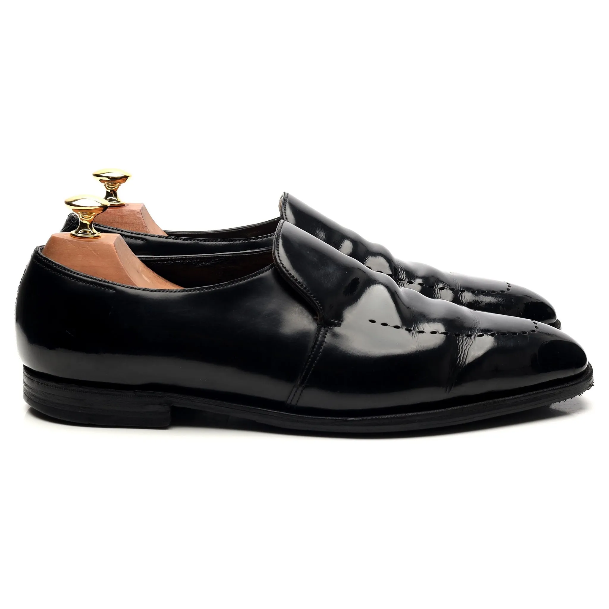 'Jive' Black Patent Leather Loafers UK 9 E