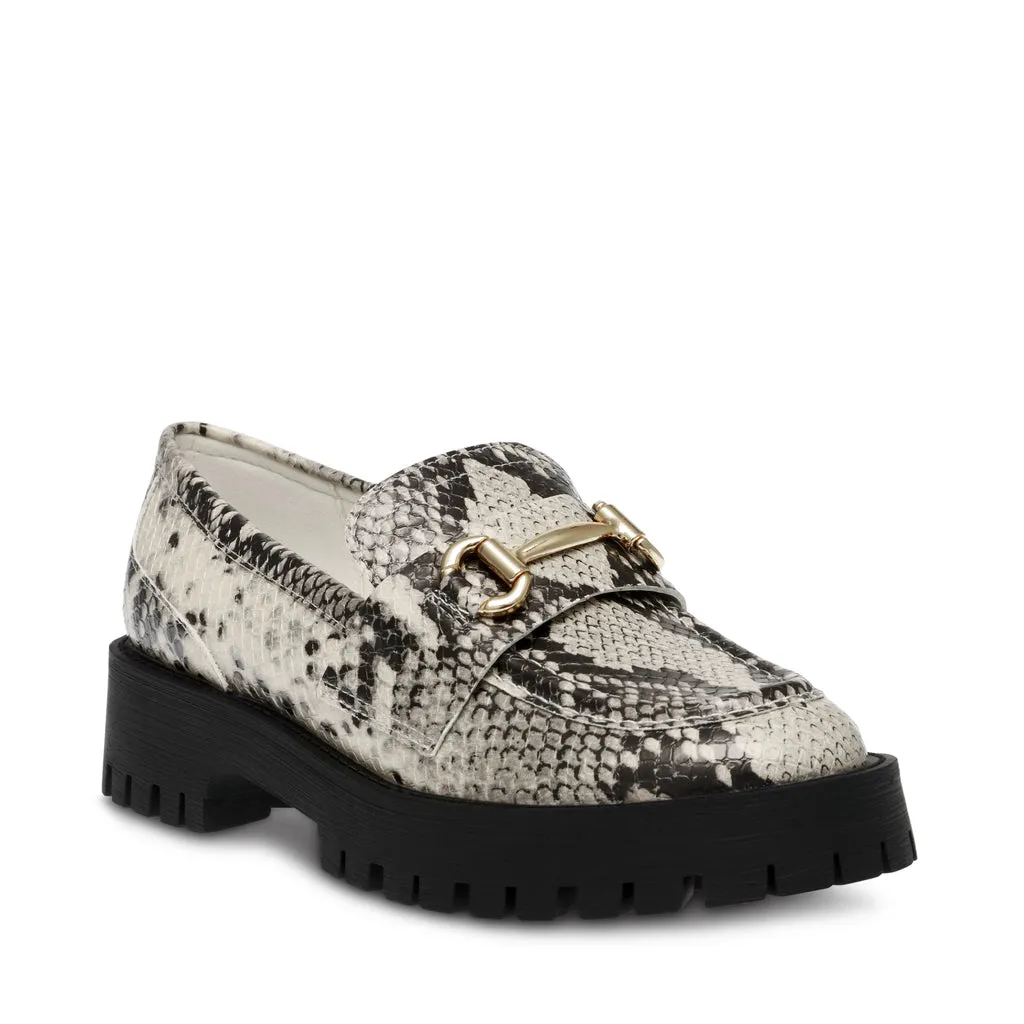 Lando-CN Flat Shoe LT. BEIGE SNAKE