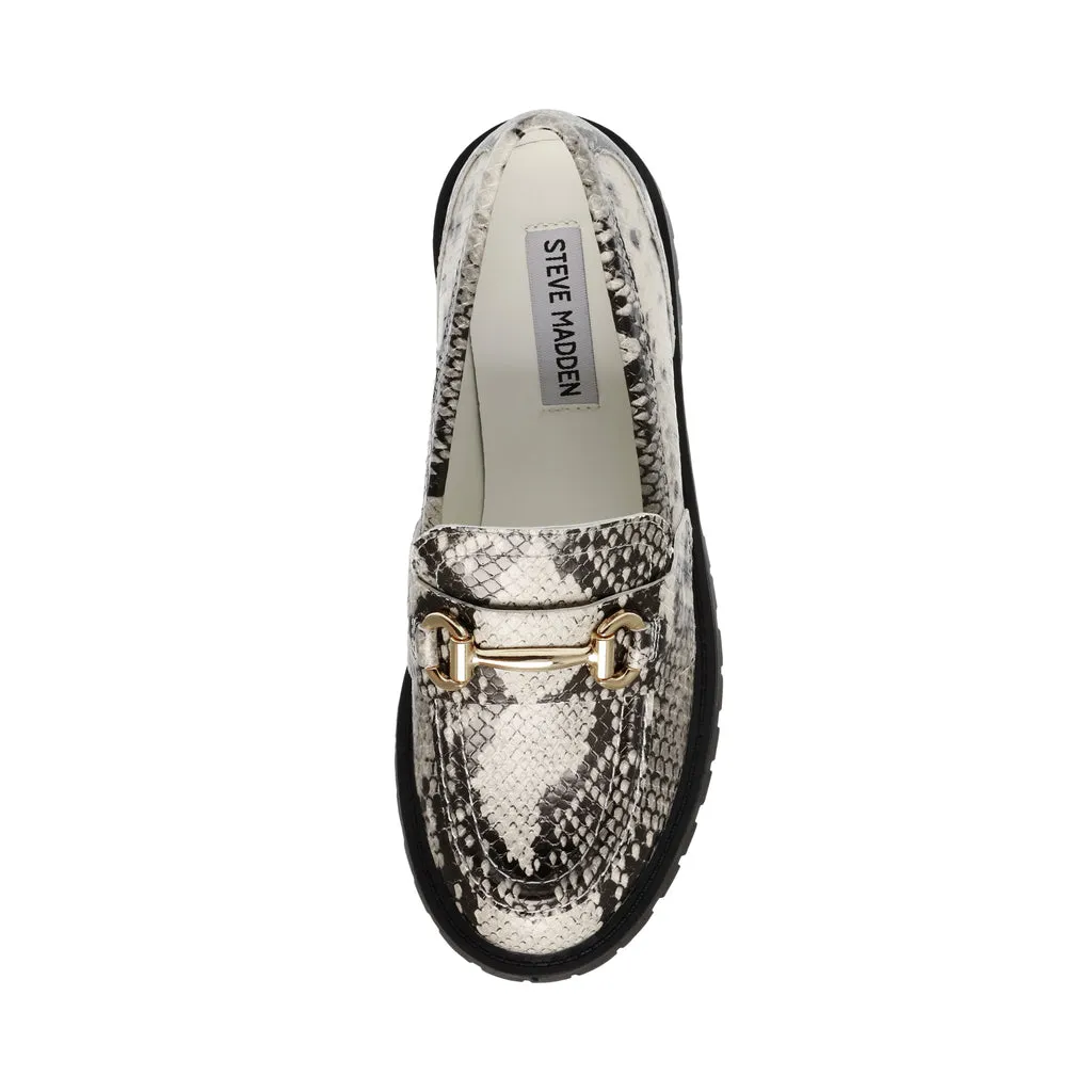 Lando-CN Flat Shoe LT. BEIGE SNAKE