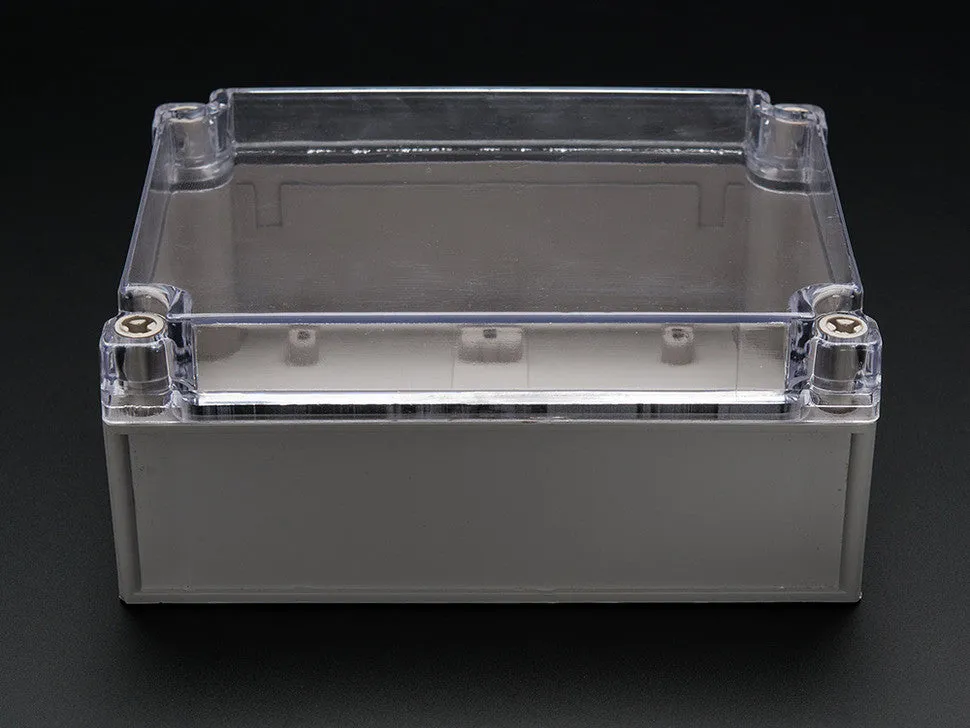 Large Plastic Project Enclosure - Weatherproof with Clear Top