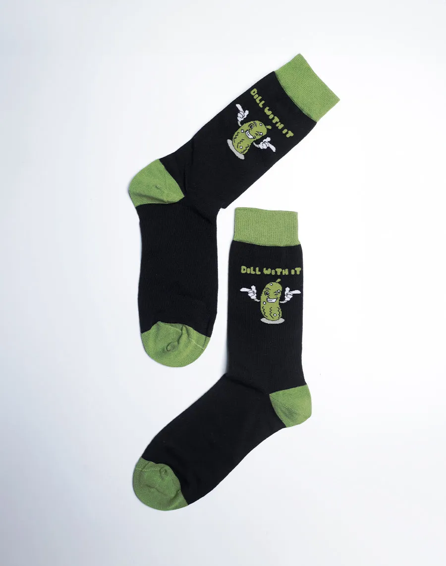 Men's Dill With It Pickle Crew Socks