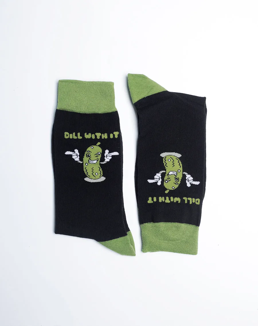 Men's Dill With It Pickle Crew Socks