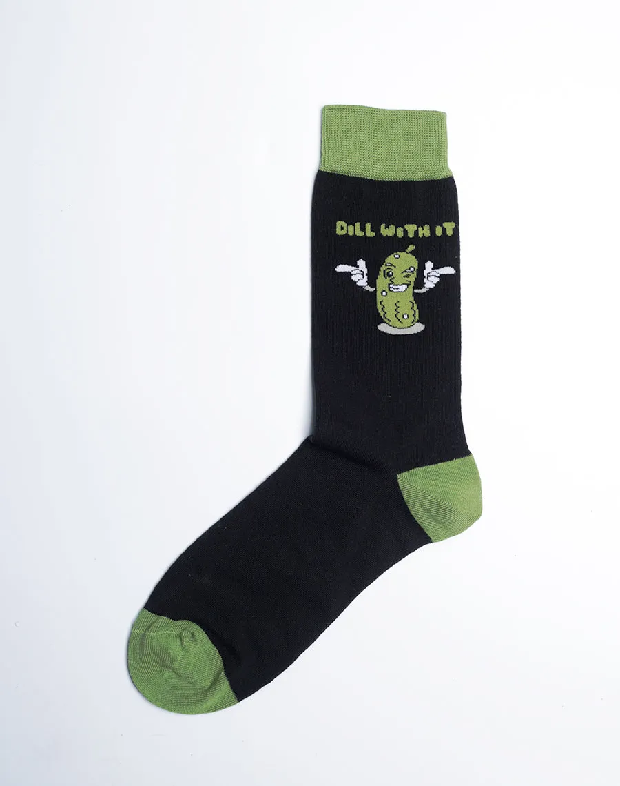 Men's Dill With It Pickle Crew Socks