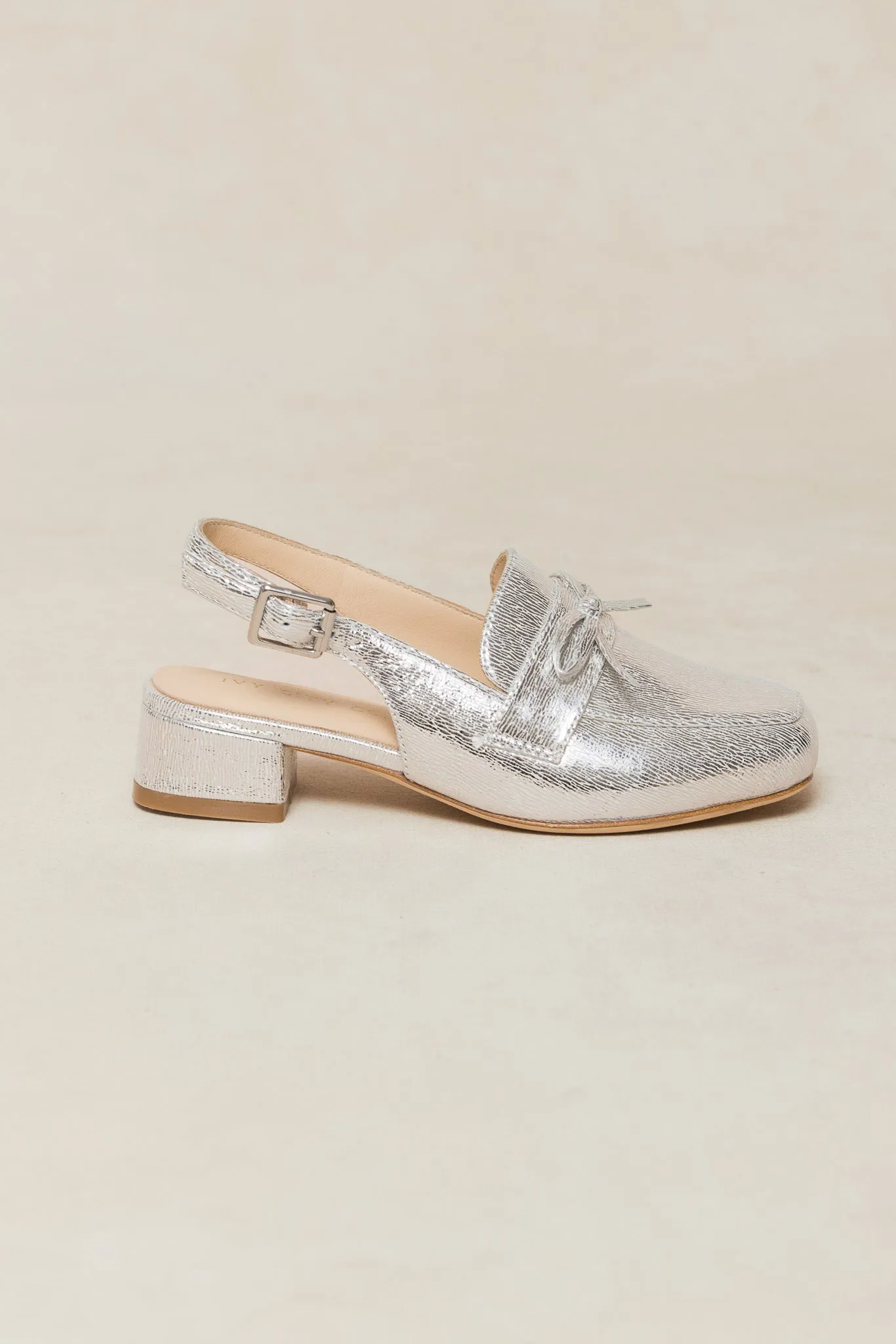 Mini Ivy Bow Loafer in Silver - FINAL SALE