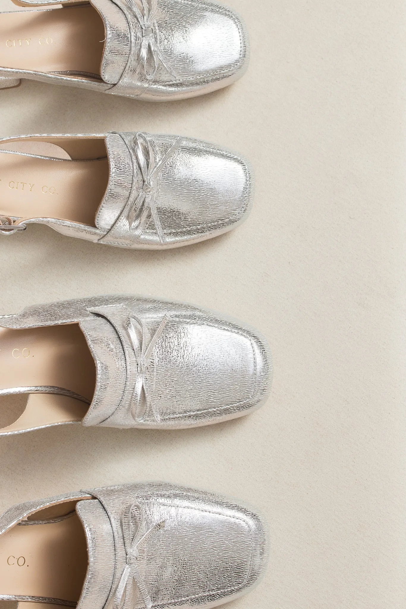 Mini Ivy Bow Loafer in Silver - FINAL SALE