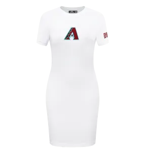 MLB ARIZONA DIAMONDBACKS CLASSIC WOMEN'S BODY CON DRESS (WHITE)