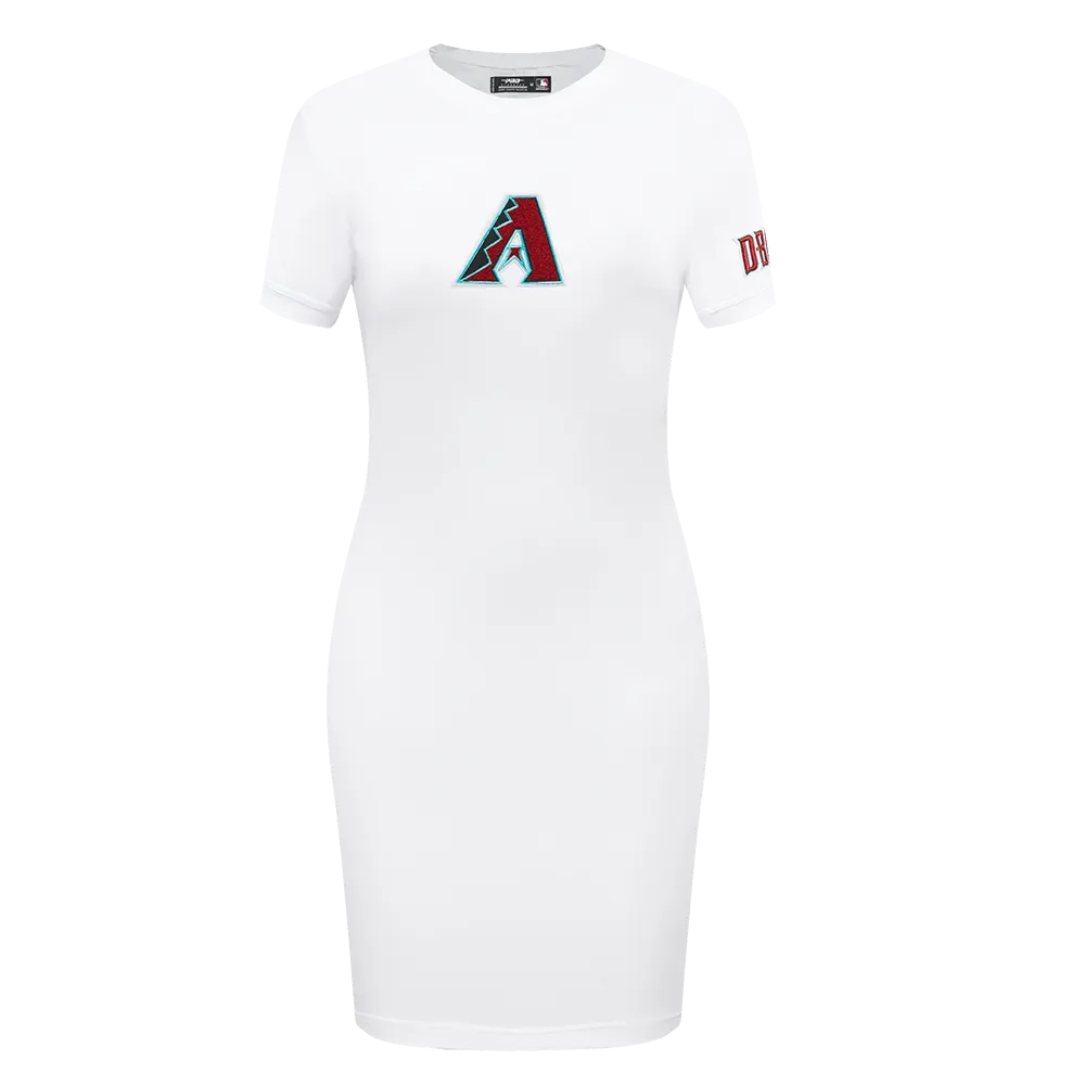 MLB ARIZONA DIAMONDBACKS CLASSIC WOMEN'S BODY CON DRESS (WHITE)