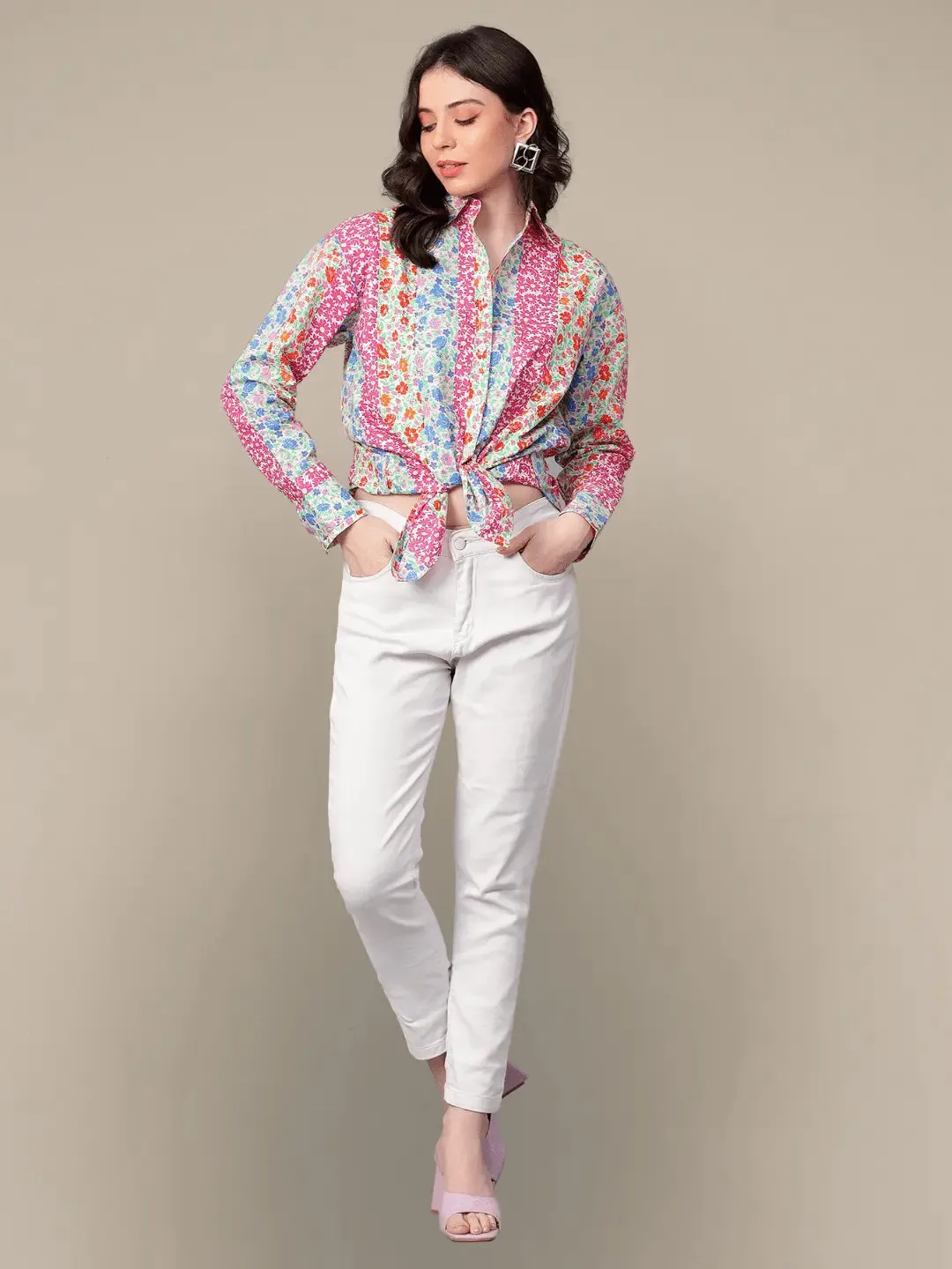 Multi Colour Stripe Print Shirt