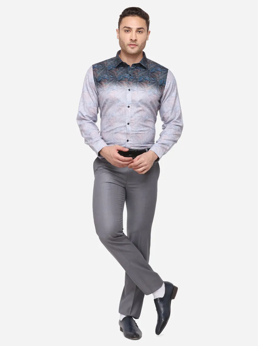 Multicolor Printed Slim Fit Party Wear Shirt | JB Studio