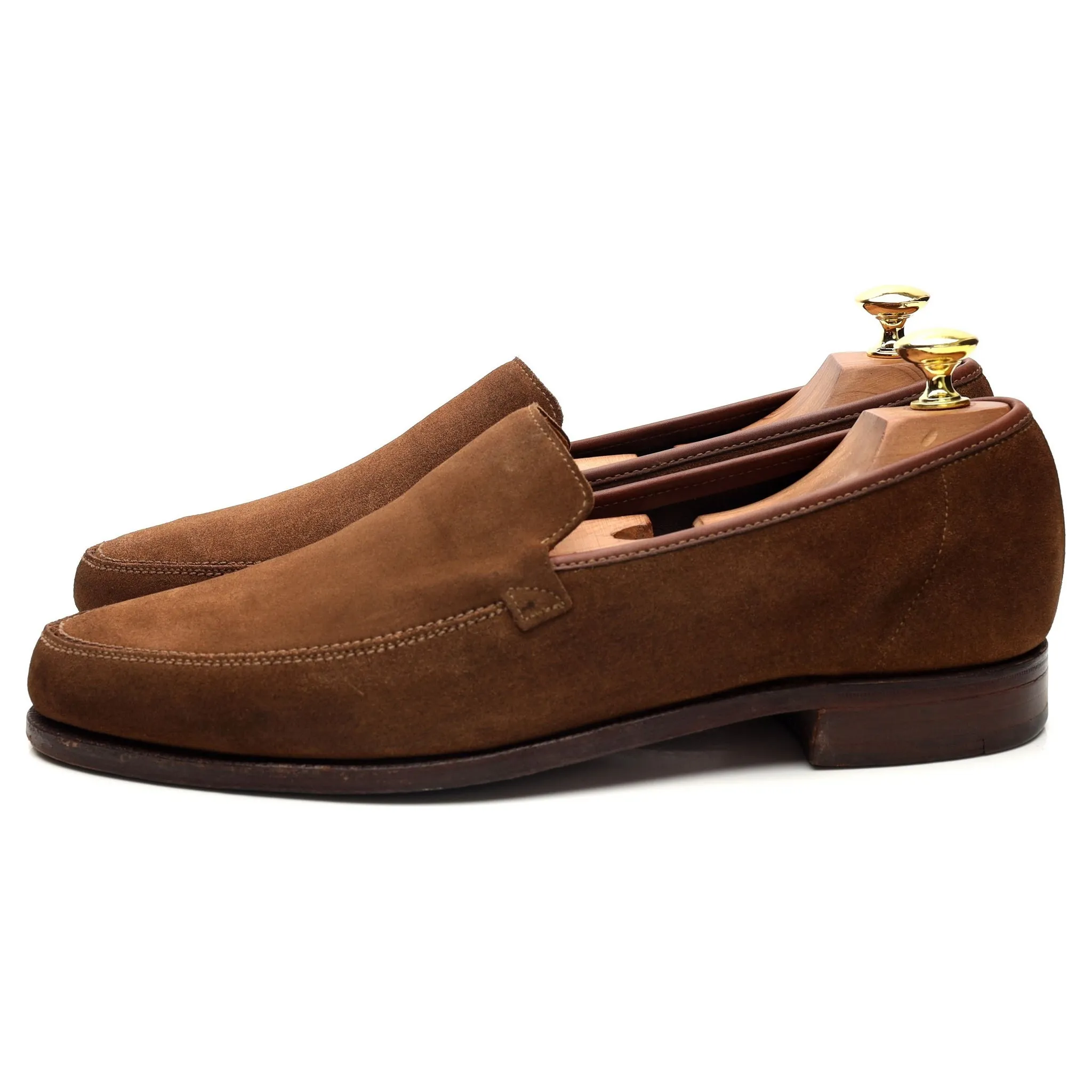 New & Lingwood Snuff Brown Suede Loafer UK 8 E