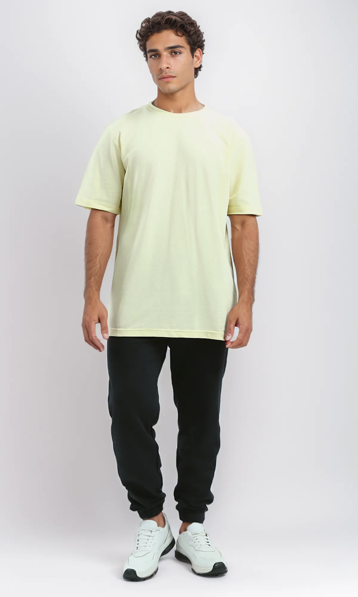 O189615 Lightweight Light Yellow Slip On Summer Tee