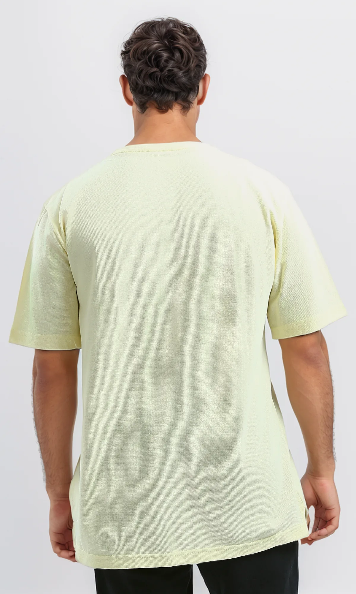 O189615 Lightweight Light Yellow Slip On Summer Tee