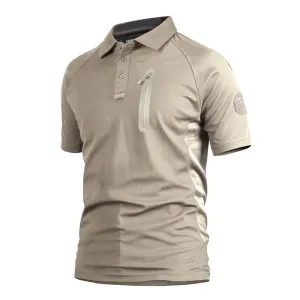 OUTDOOR TACTICAL CAMOUFLAGE QUICK DRYING SLIM FIT POLO SHIRT