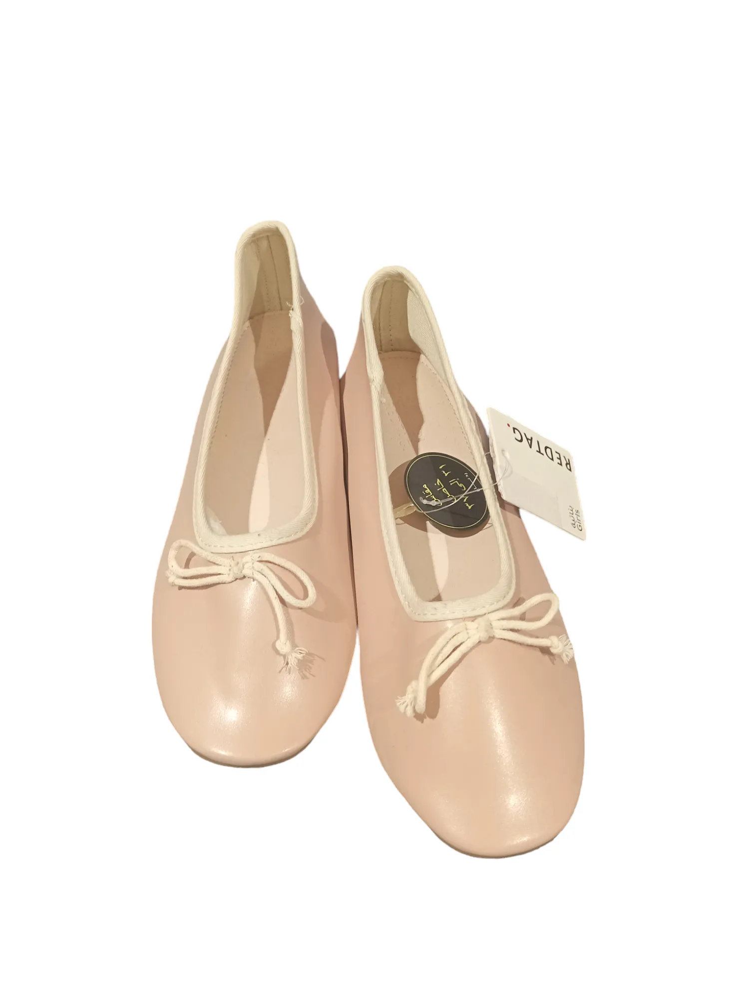 Pale Pink Bow Trim Ballerina