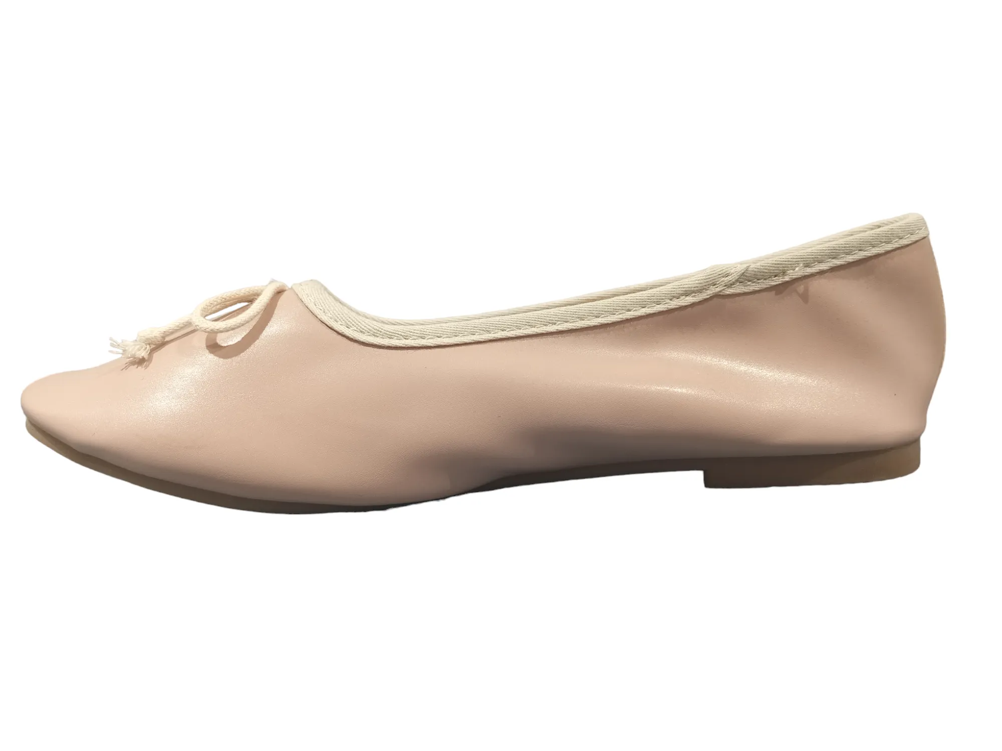 Pale Pink Bow Trim Ballerina