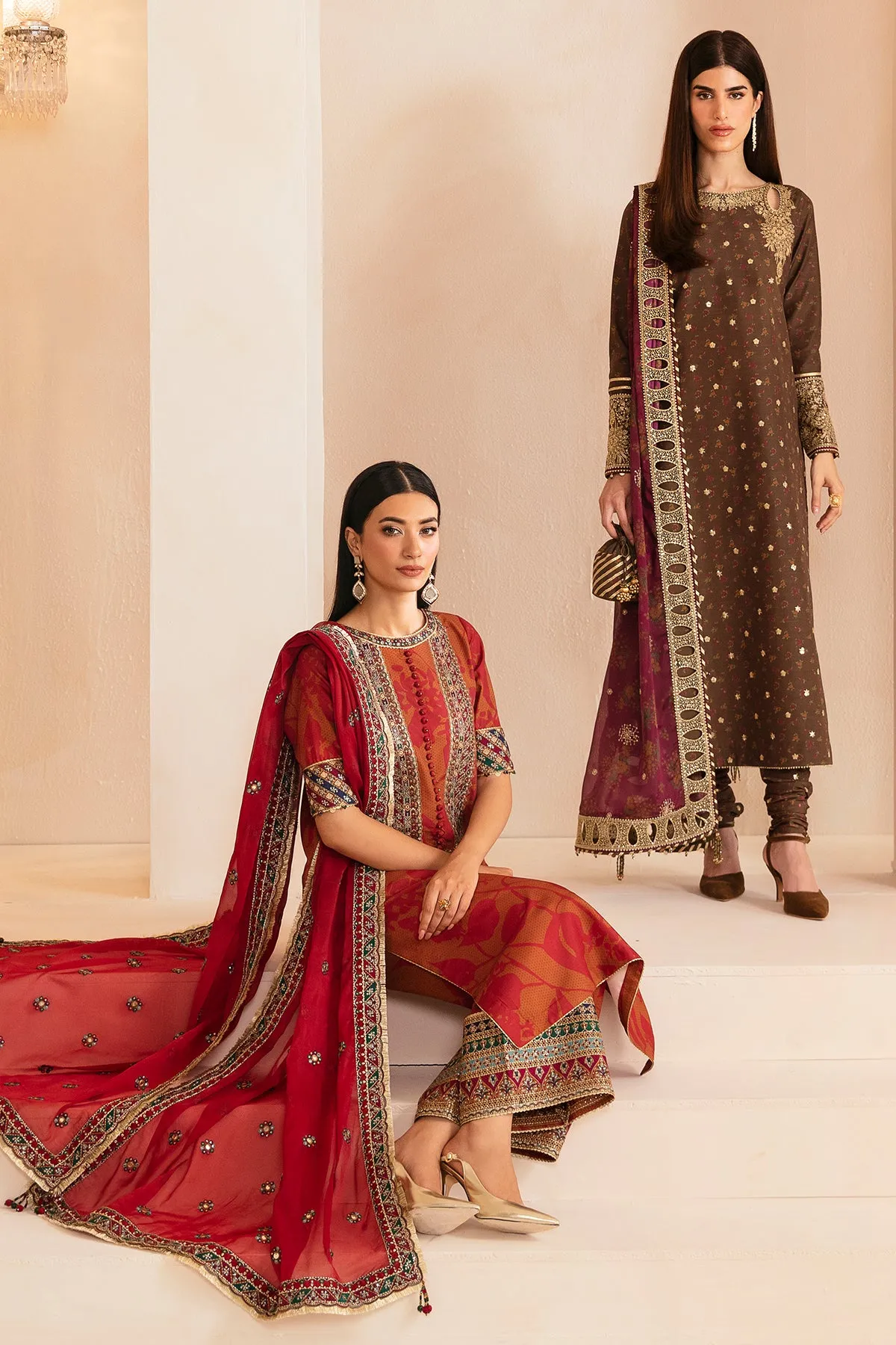 Premium Embroidered Raw Silk UR-7044