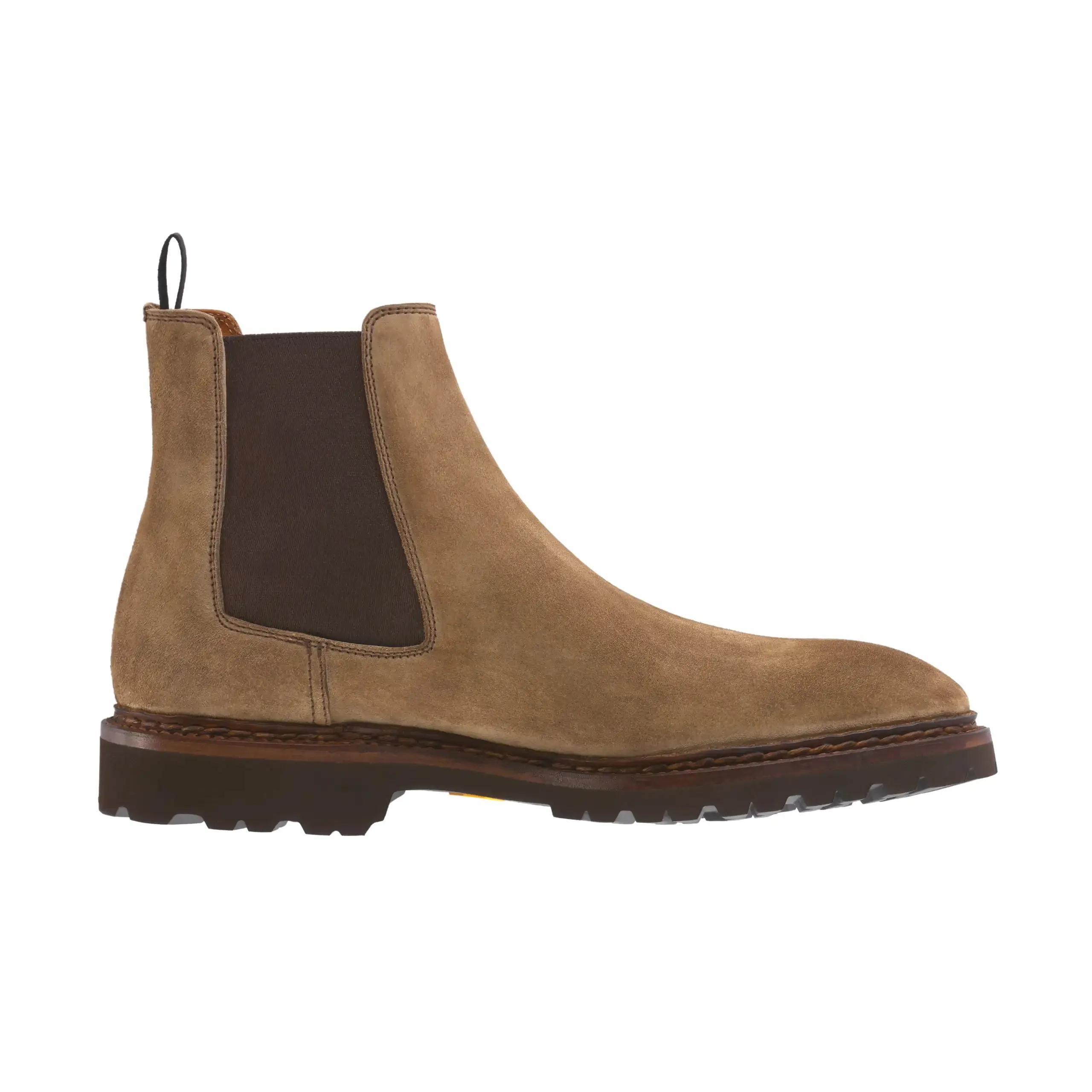 "Cavaliere" Suede Chelsea Boots in Taupe