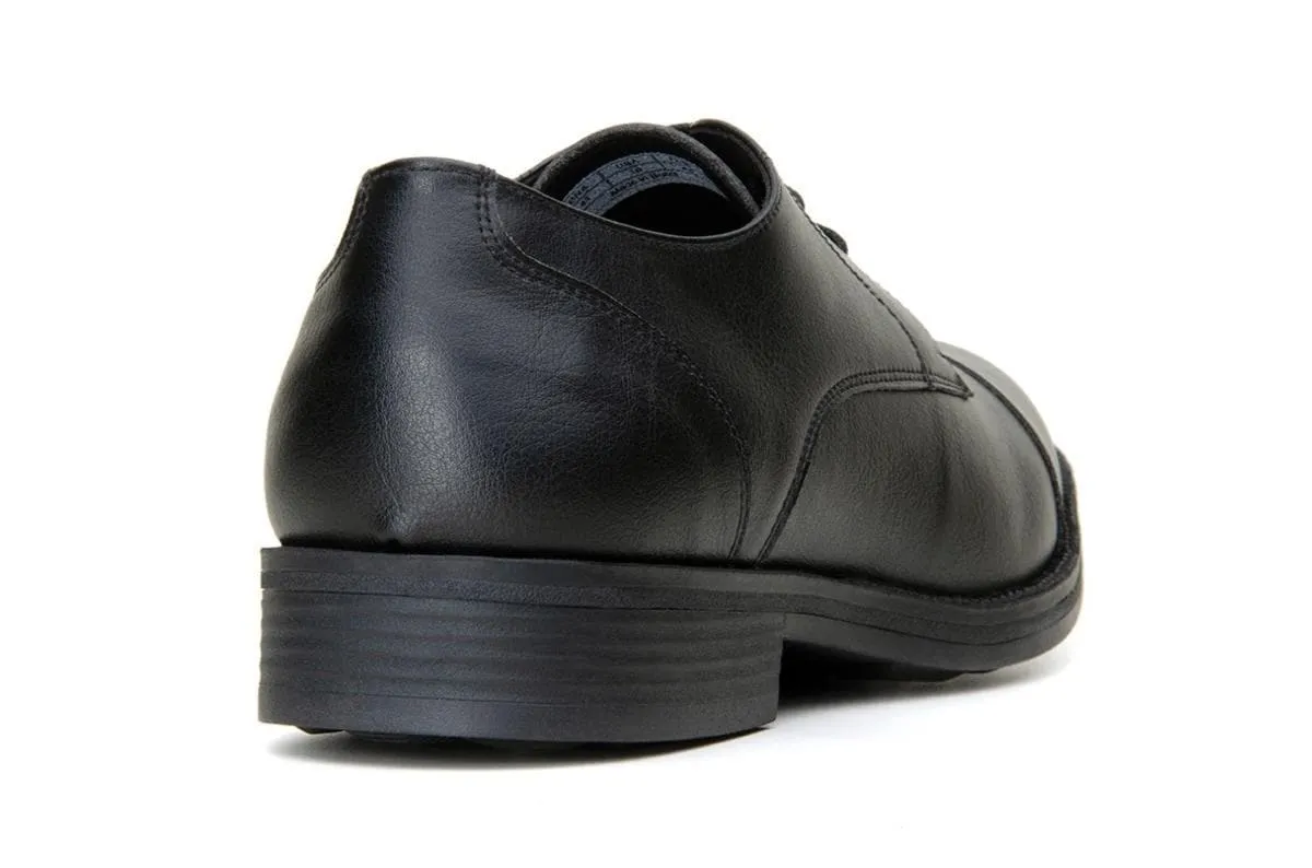 'Roma' classic vegan leather derby by Vincente Verde -  black