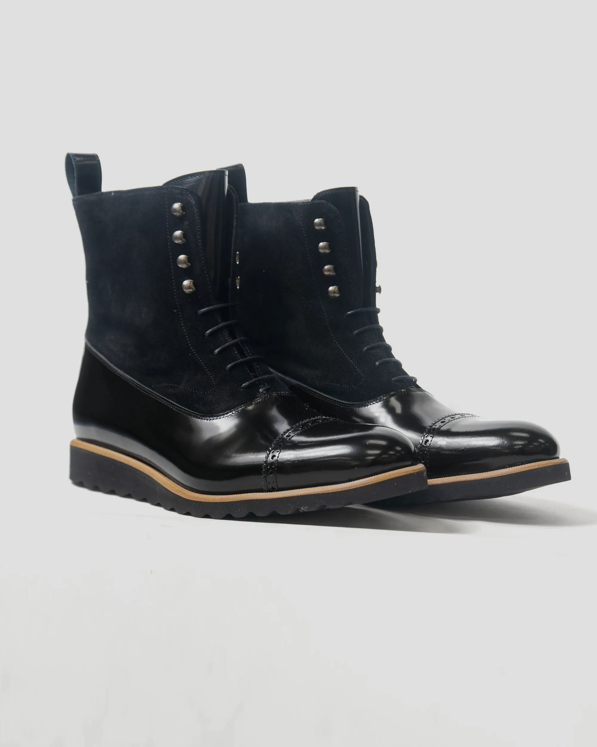 SG Logan High Top Boots V1 – Triple Black   Caramel