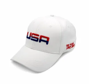 USA Retro Future Looks Bright White Snapback Hat