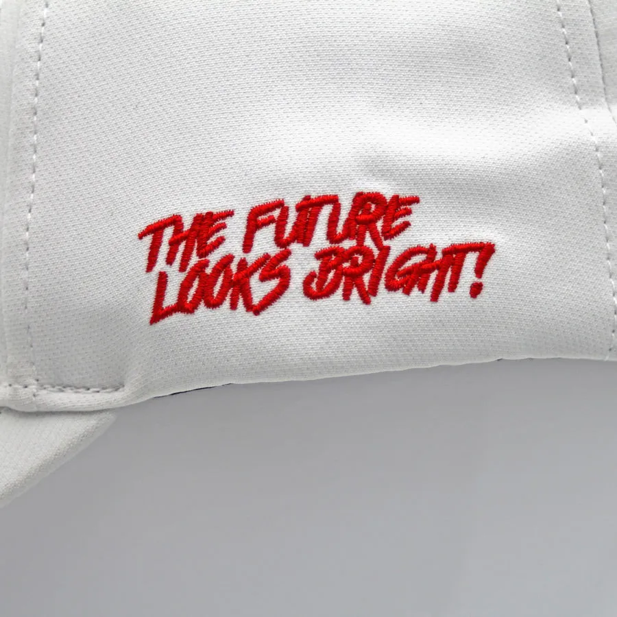 USA Retro Future Looks Bright White Snapback Hat