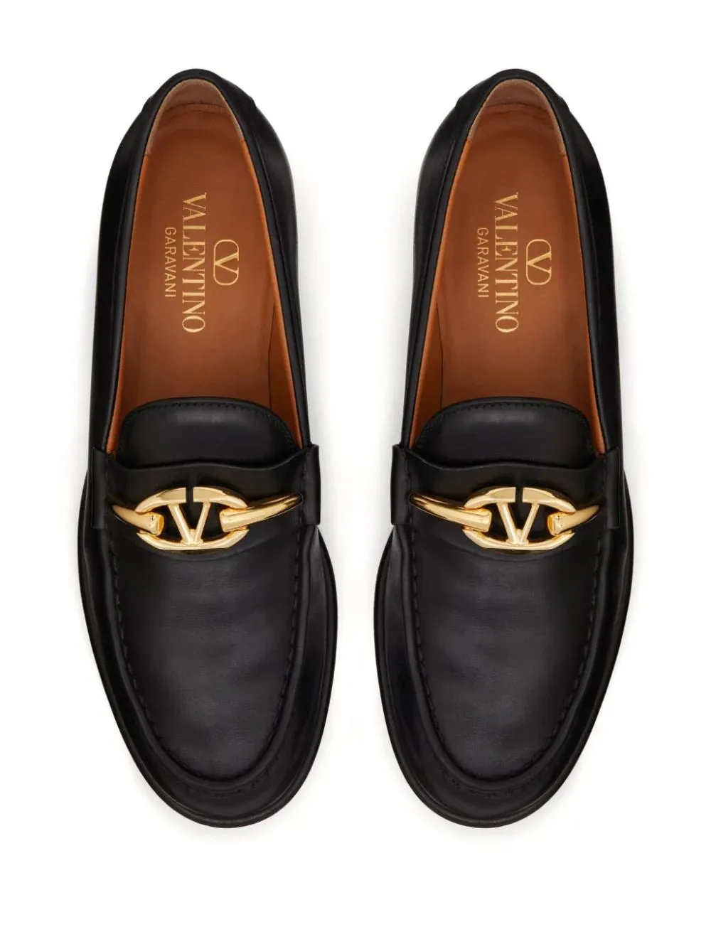 VLogo Moon leather loafers