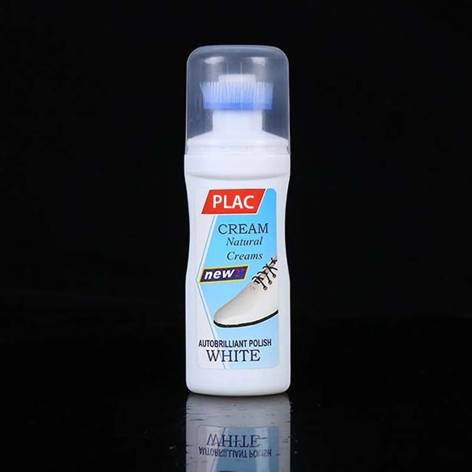 White Shoe Brightener with Removal of Dirt and Whitening Function White Shoes Cleaner with Brush Head for Dirty Shoe Polish Natural Waxes (75 ML)