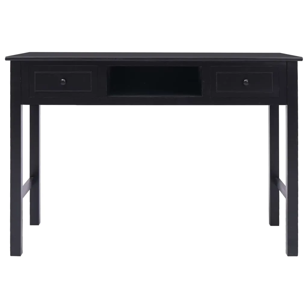 Writing Desk Black 110x45x76 cm Wood